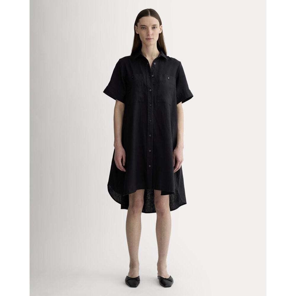 Everlane Women's Daytripper Dress in Linen in Black, Size Small